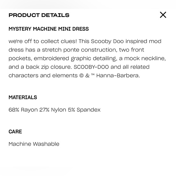 Dolls Kill ScoobyDoo Mystery Machine Sleeveless Mini High-neck Dress Sz 1X 16-18 - Picture 11 of 13